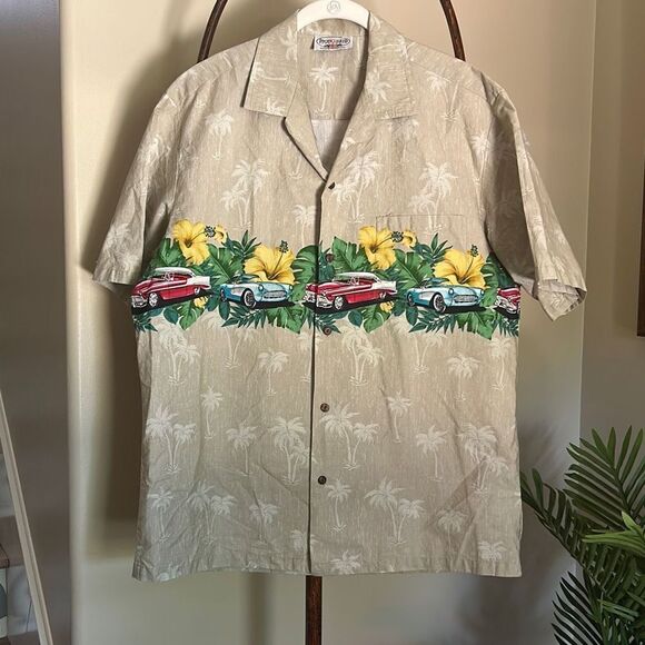 Classic Cars Hawaiian  Shirt - Picture 1 of 5